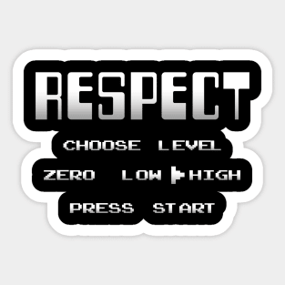 RESPECT Gradient White Sticker